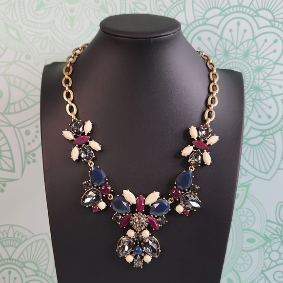 Signed J Crew Collier Statement Necklace - Picture 1 of 4